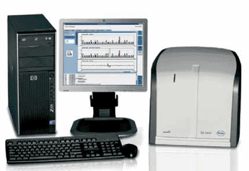 Image: The GS Junior System includes GS Junior Instrument, high-performance desktop computer, and the complete suite of GS data analysis software (photo courtesy of Roche).